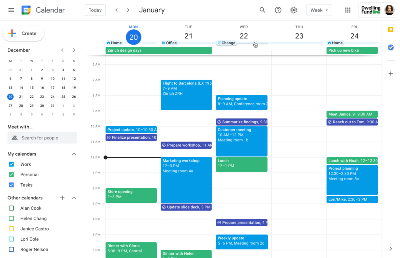 Kalendarz online - Google Calendar
