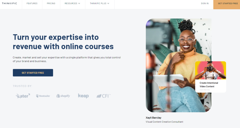 Thnikific - platformy kursów online