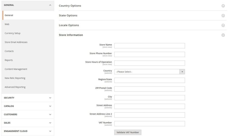 Magento_store_information