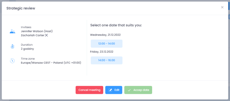 Scheduling meetings 20 host view 1