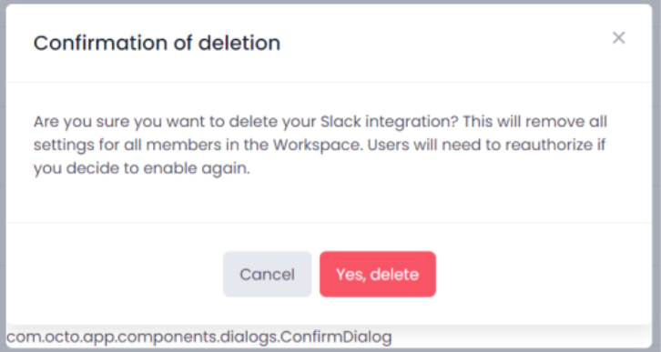 Slack integration 22 1