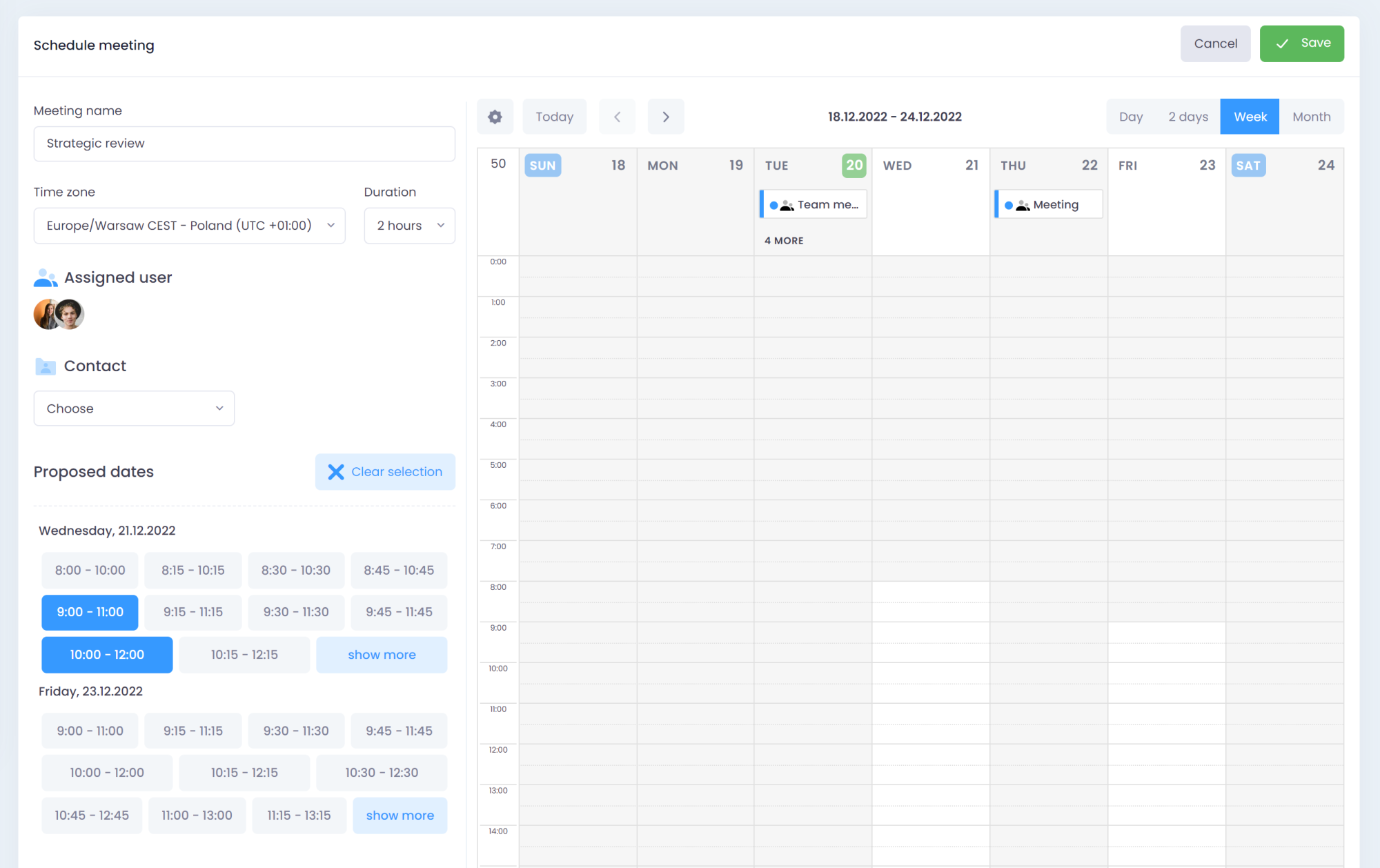 Scheduling meetings | Firmbee