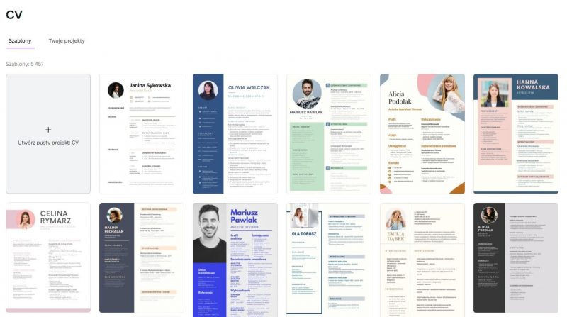 Canva resume creators