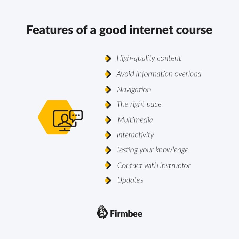 Features of a good internet course