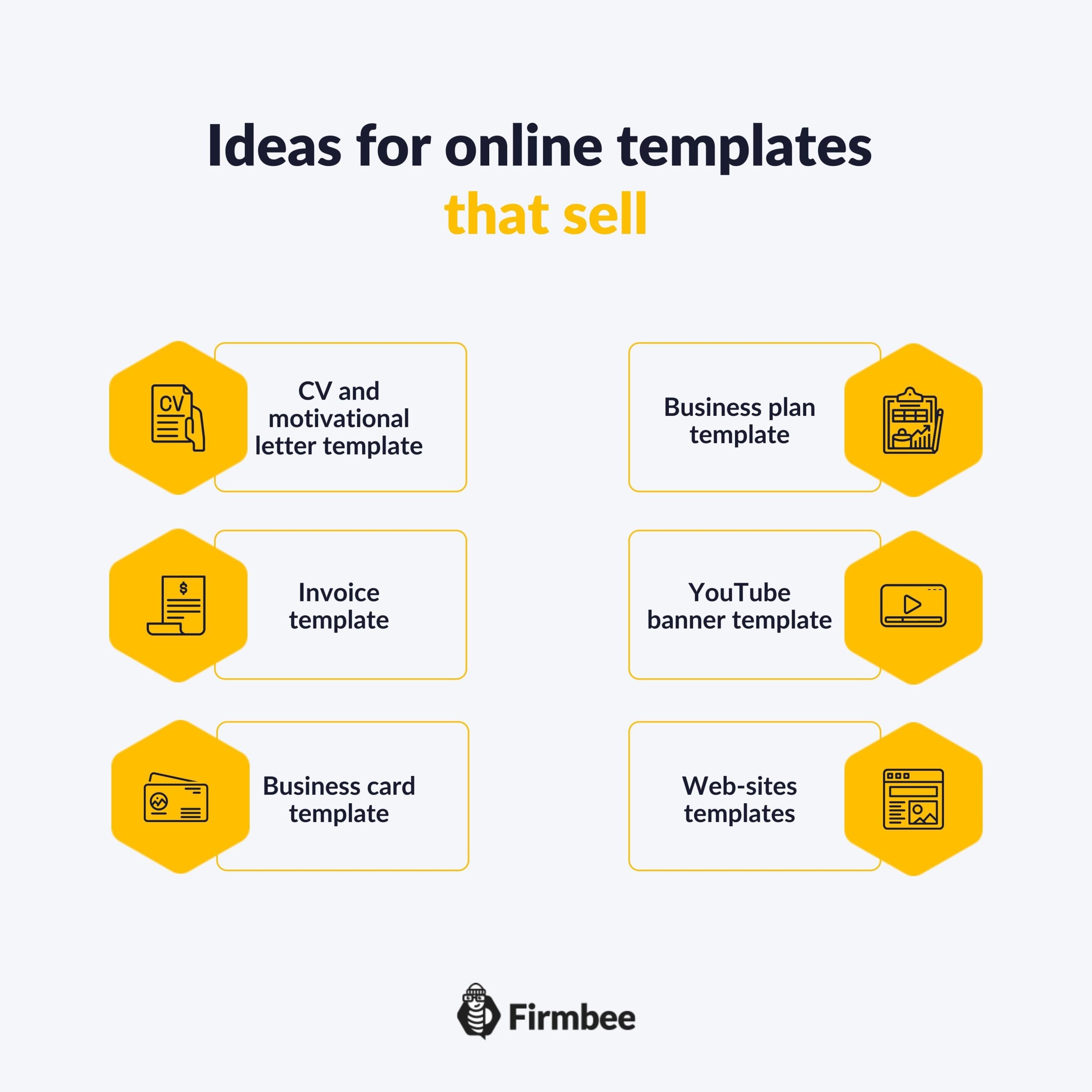 Ideas for online templates that sell