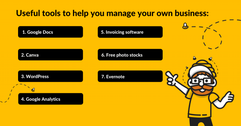 tools to help you manage your business infographic
