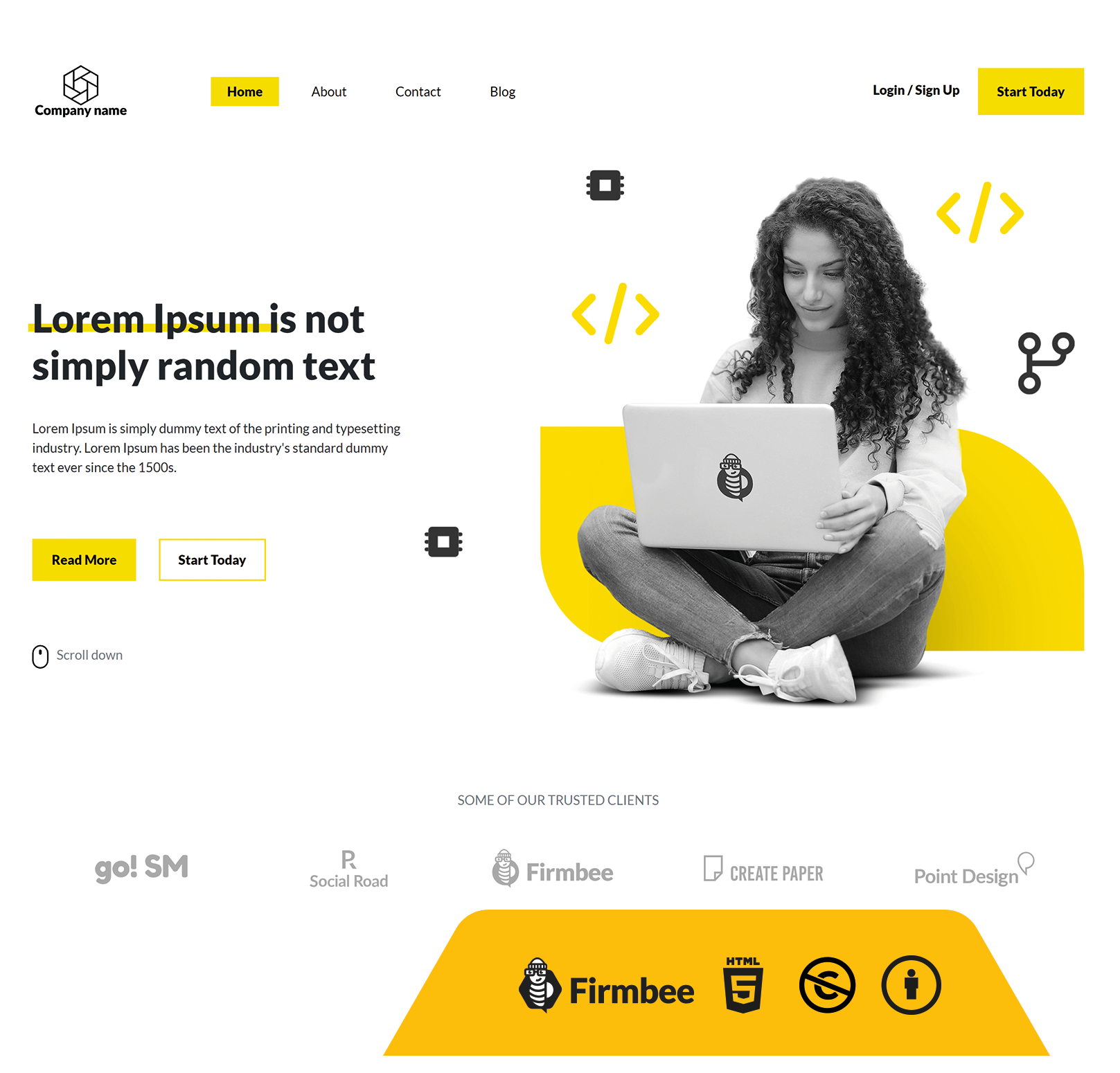 yellow-software-company-website-free-download