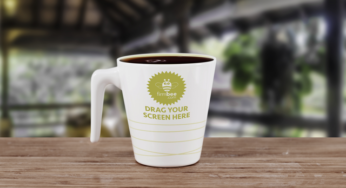 Mug with green stripes