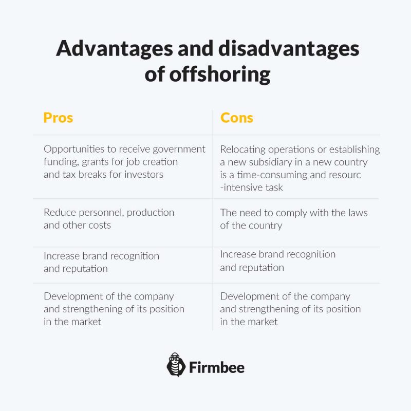 Advantages and disadvantages of offshoring - Offshoring vs inshoring