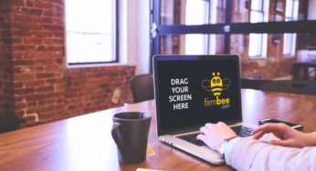 Open coworking space and MacBook Pro