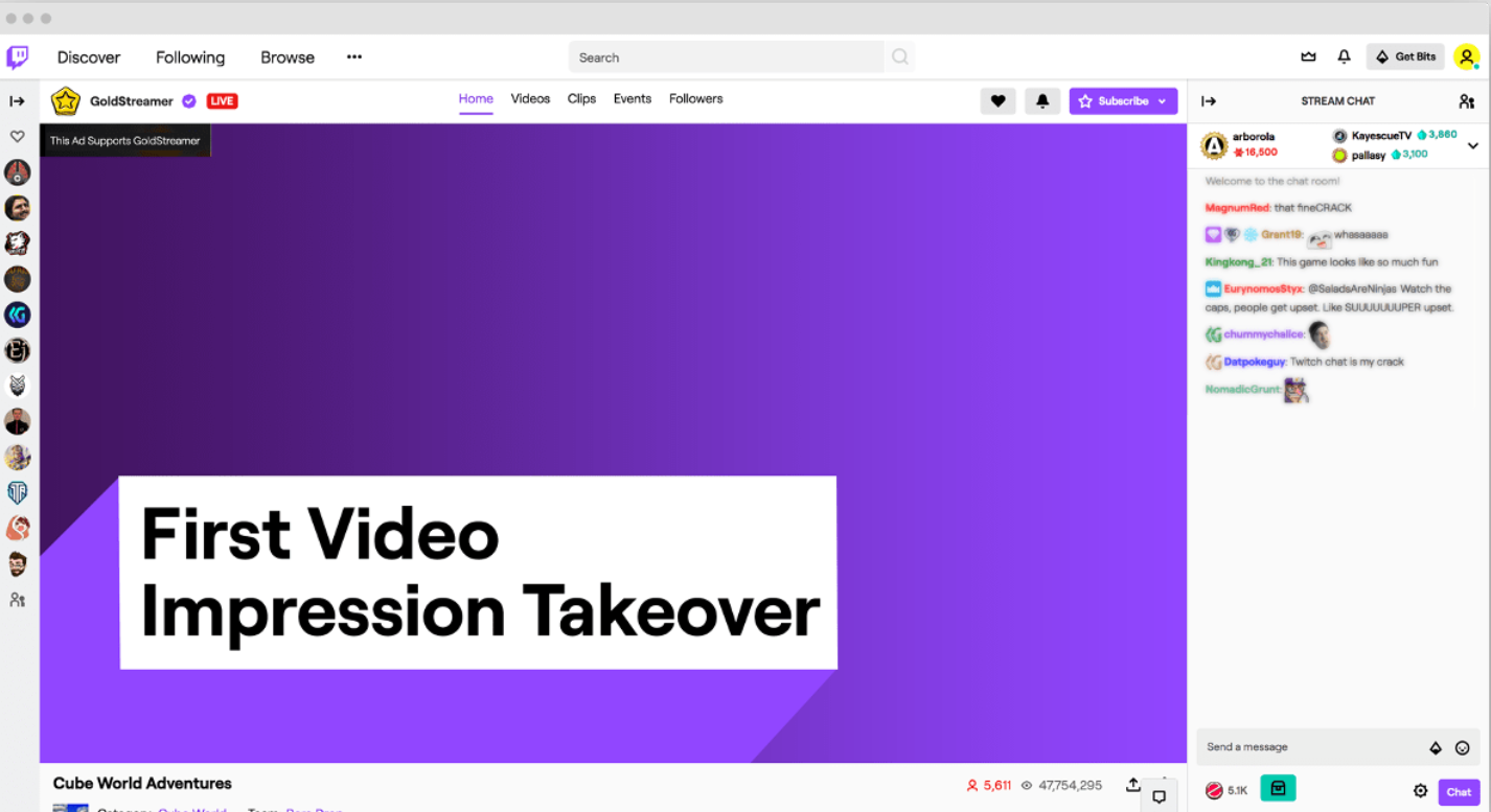 First impressions takeover Twitch