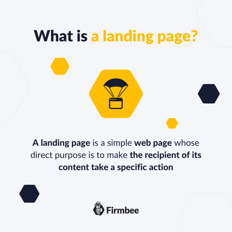 Creating a Landing Page infographic