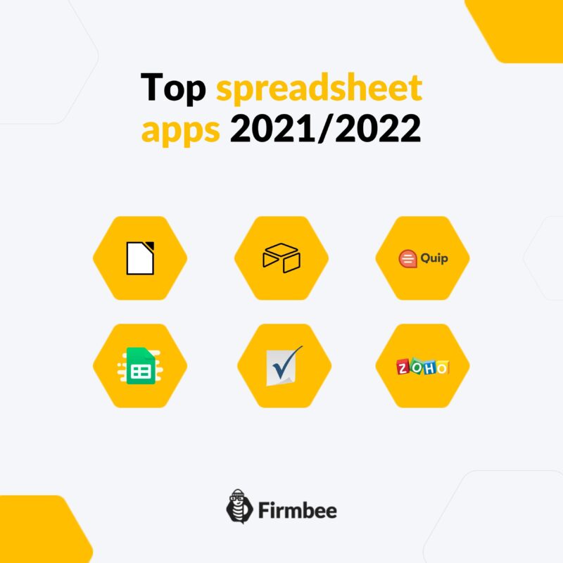 Top 10 Spreadsheet Apps 13 Spreadsheet Apps - infographic