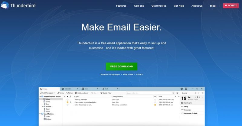 Thunderbird Best Email Clients