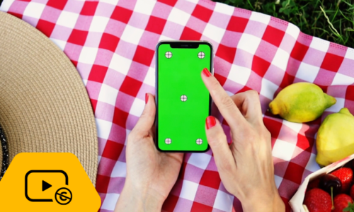scrolling the screen of IPhone video mockup