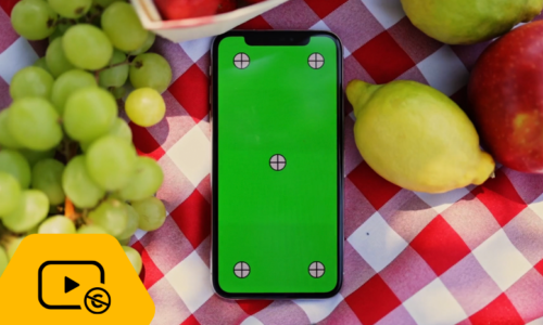 Iphone screen on blanket with fruits- boomerang V19movie