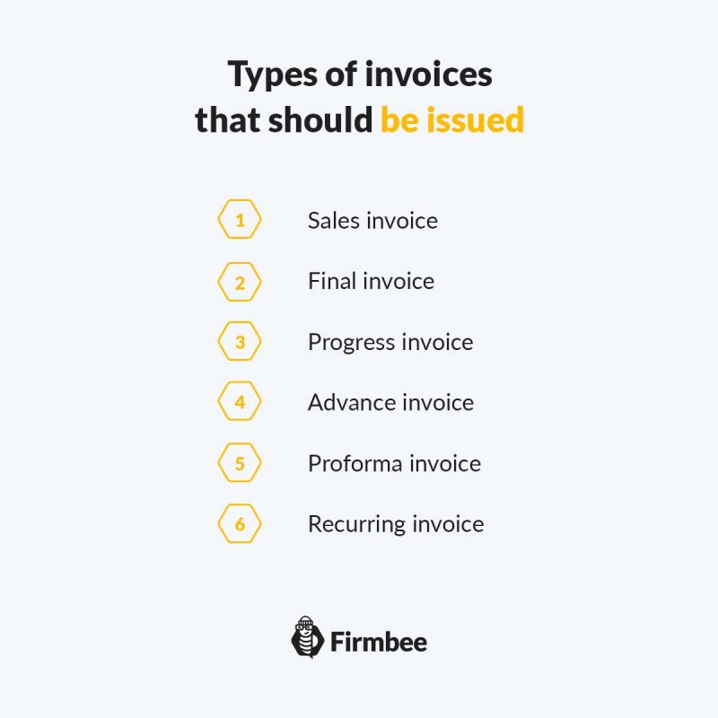 When to issue an invoice