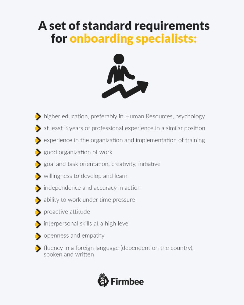 Who is an onboarding specialist?