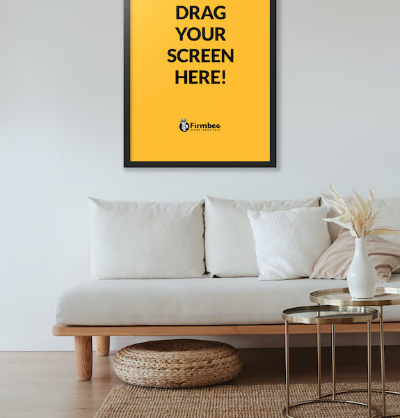 Poster in a modern living room