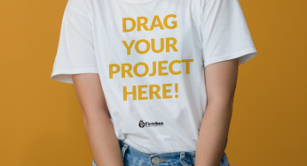 Woman in a t-shirt – free mockup psd