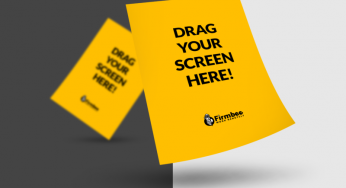 Two Floating A4 Flyers PSD Mockup