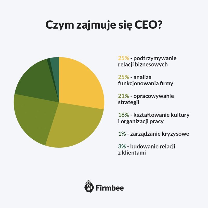 Kim jest CEO? Czym zajmuje się CEO? infografika