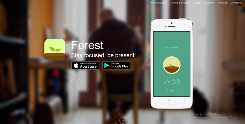 aplikacje, które wspomagają koncentrację w pracy - forest