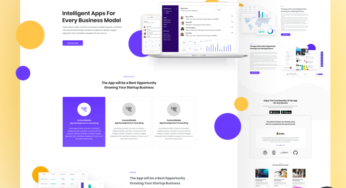 Free XD SaaS Landing Page template