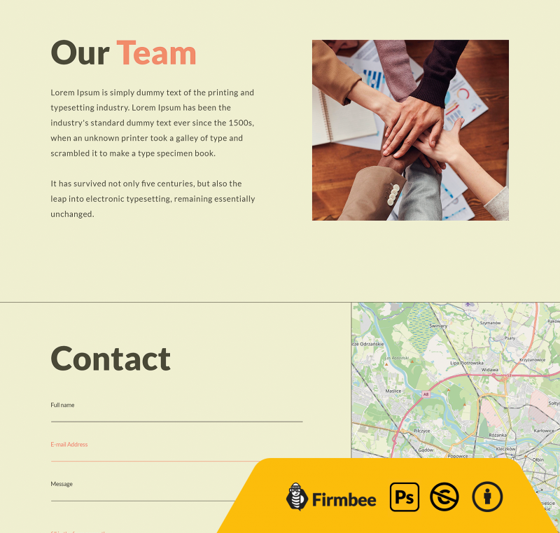 Portfolio website template freebees_4_PSD