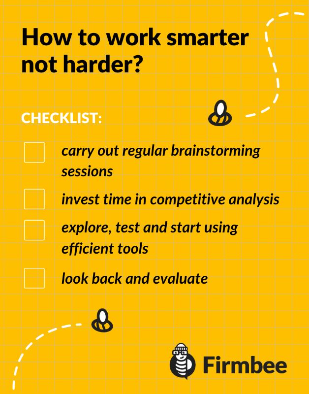 work smarter not harder infographic