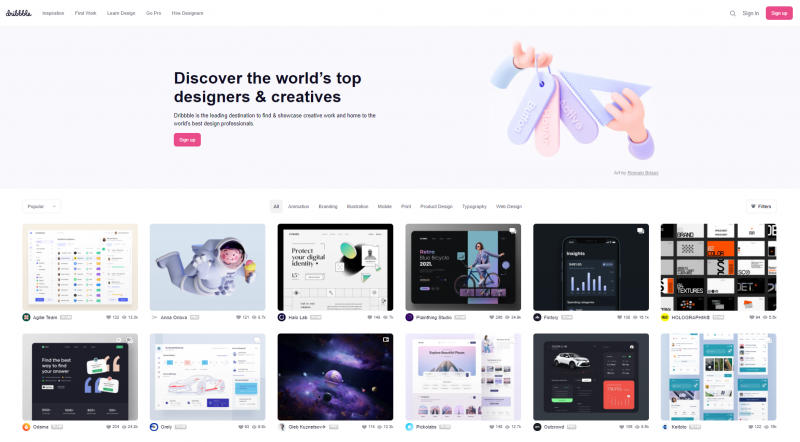 dribbble screenshot