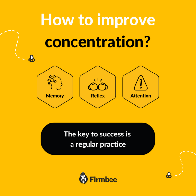 how to improve concentration infographic