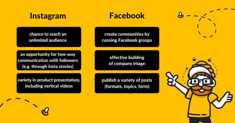 instagram vs facebook infographic