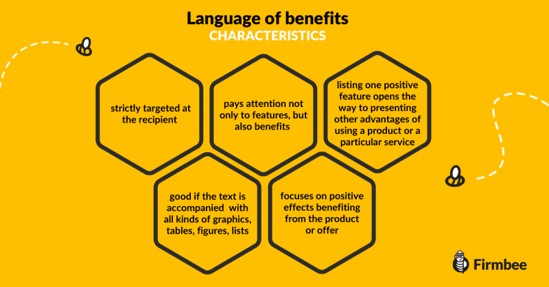 language of benefits infographic