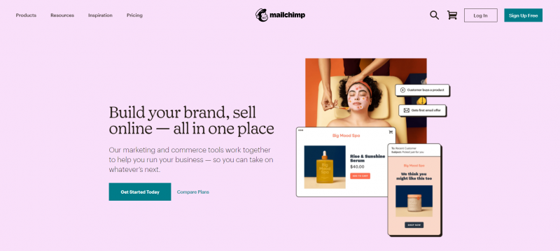 mailchimp website screenshot