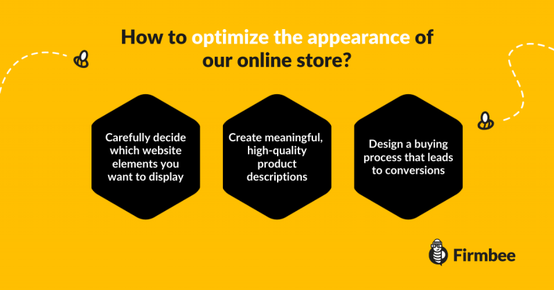 appearance of your online store infographic