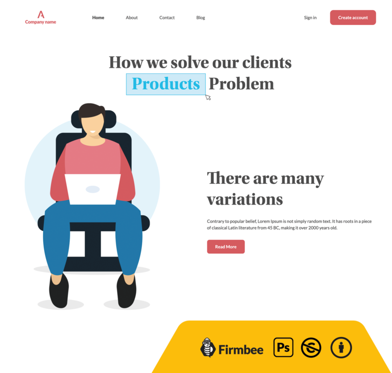 template_1_freebees_2_PSD Blue and Red PSD Website Template