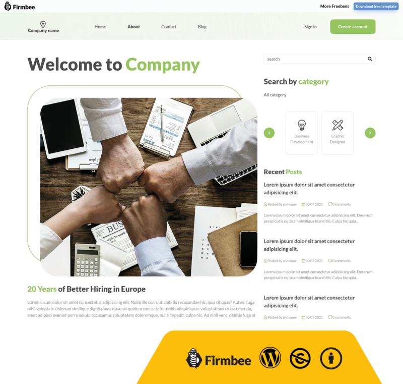 template_2_freebees_2_WP Green Job Board WordPress Theme