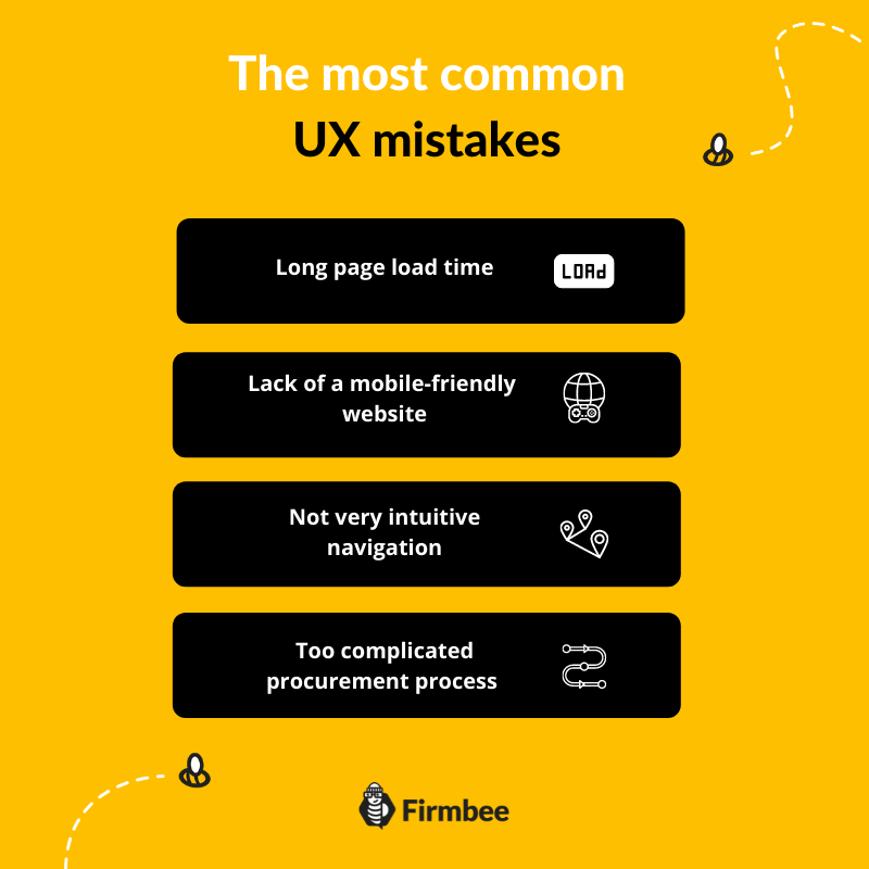 UX mistakes infographic