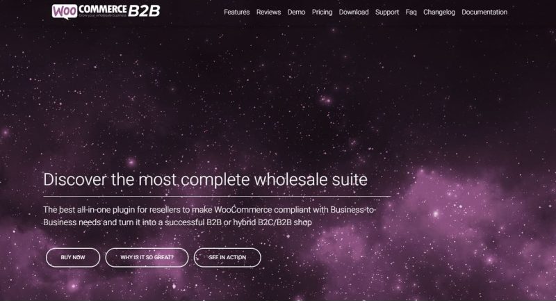 B2B e-commerce platform woocommerce